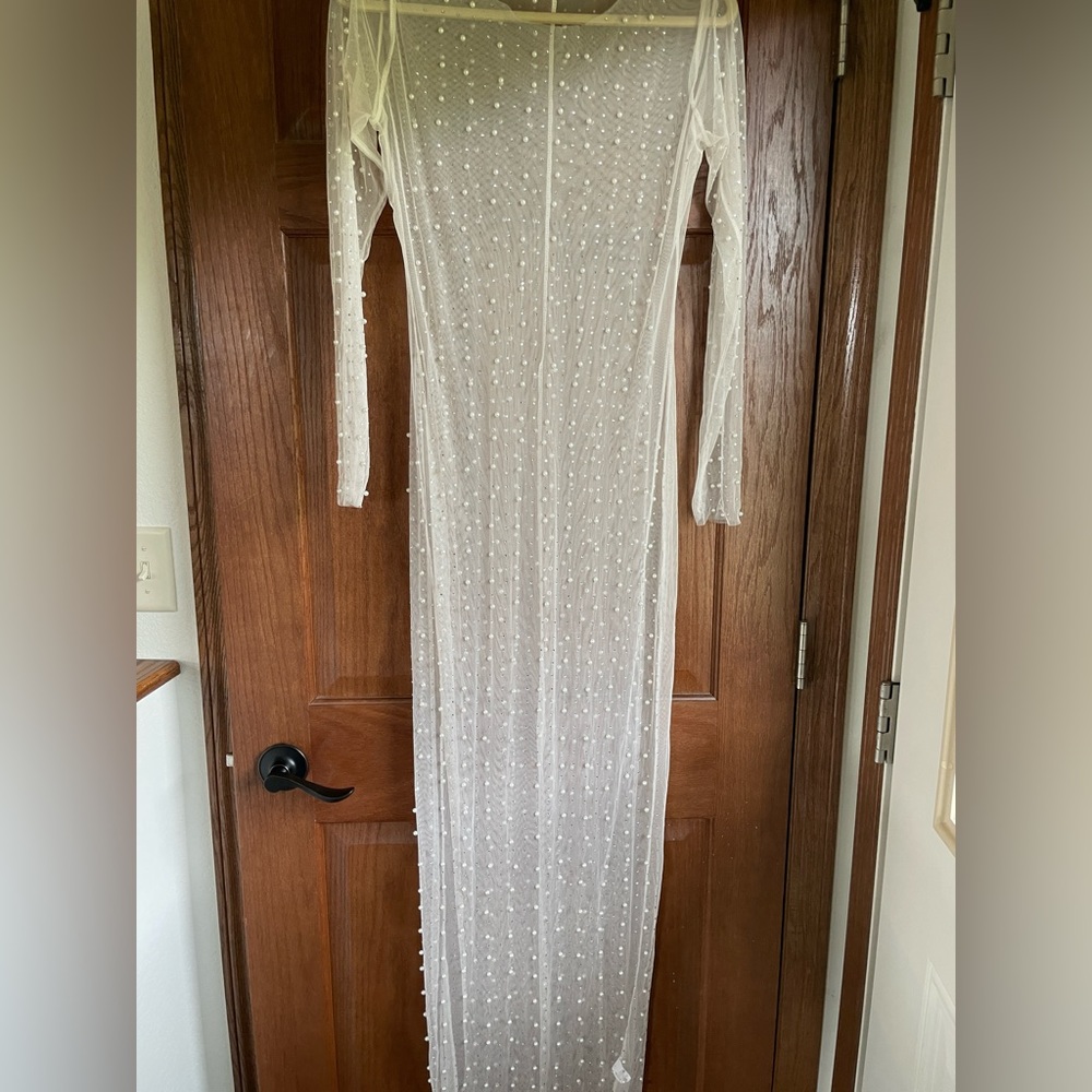 Mesh Pearl and Diamond Dress